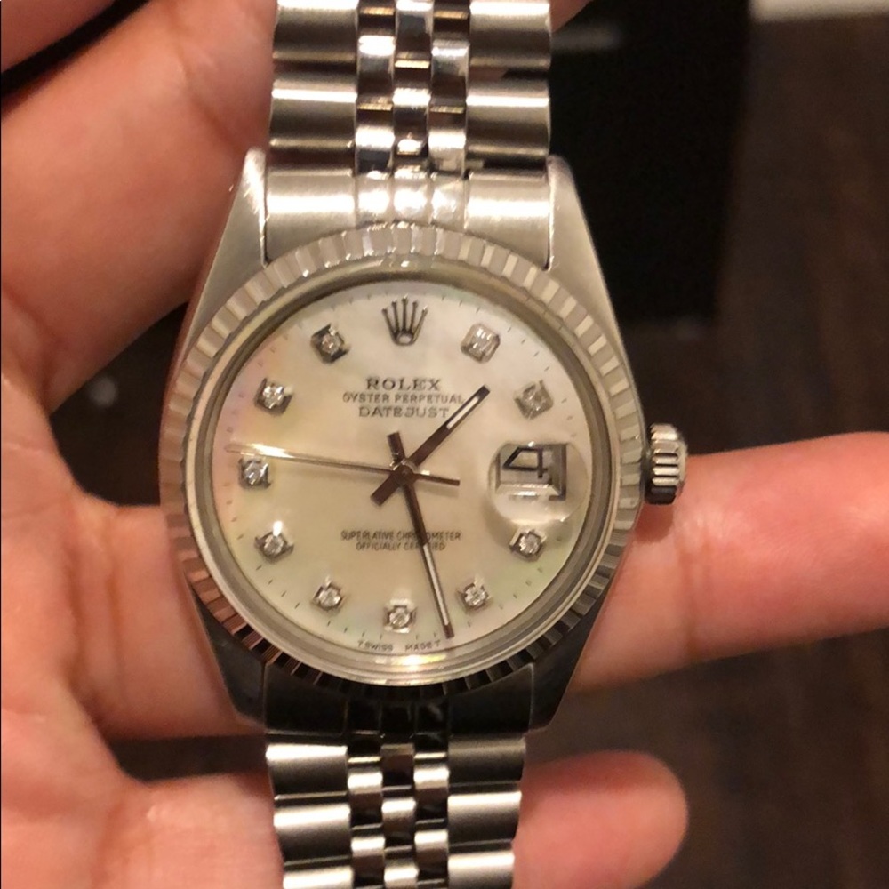 Rolex Datejust 36mm 1603 MOP Diamond Dial